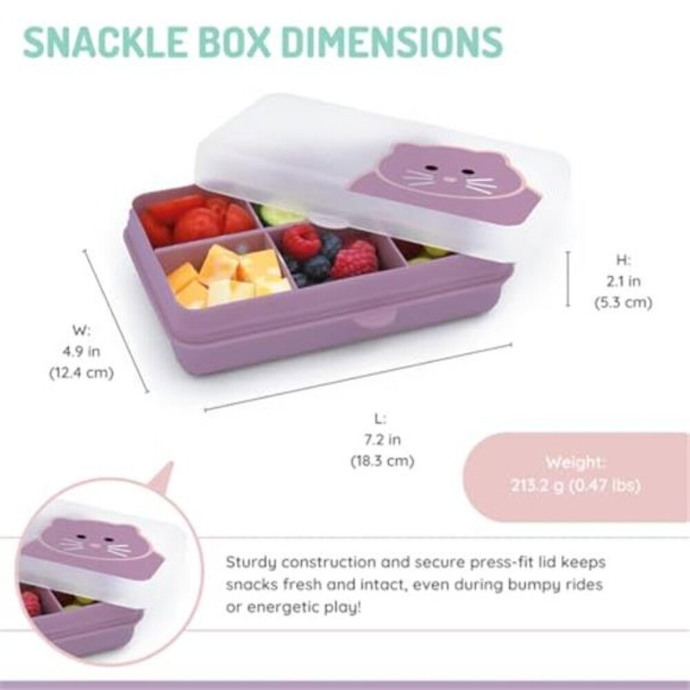 BPA-Free Snack Container 6-Compartment Divided Box - Picture 3 of 6